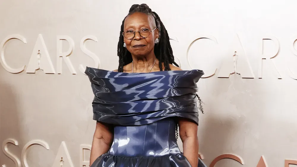 whoopi goldberg blue dress When you spot your girl (aka Whoopi Goldberg) from across the club and all you can do is giggle and gesture at each other #oscarsathome #oscars