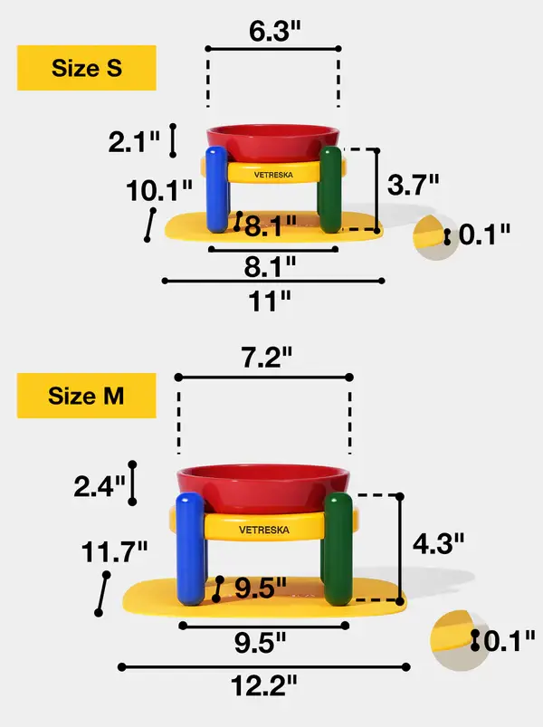 Miniatura: Vetreska - Tigela e tapete de cerâmica Chroma para animais de estimação
