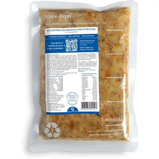 Miniatura: Alimento Natural A Quinta Picadinho de Frango com Cúrcuma para Cães