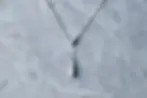 silver drop loop necklace