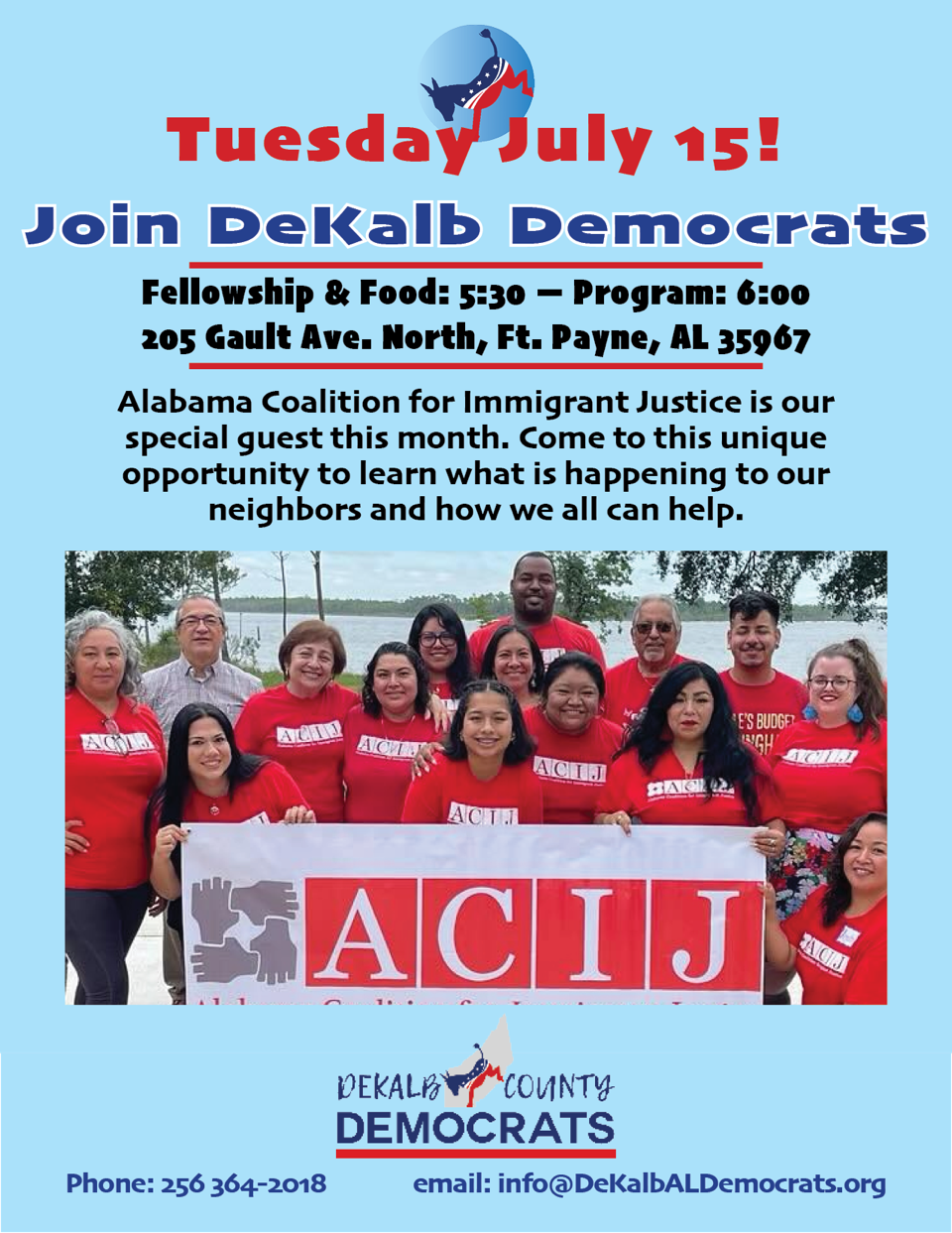 Monthly Meeting featuring the Alabama Coalition for Immigrant Justice