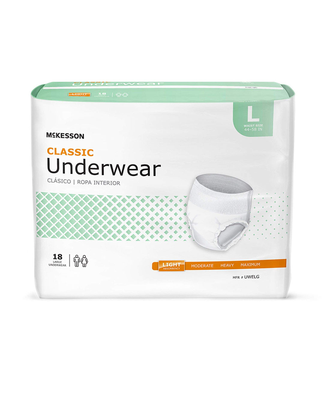 Unisex Adult Absorbent Underwear McKesson Ultra Pull On with Tear Away Seams Lar