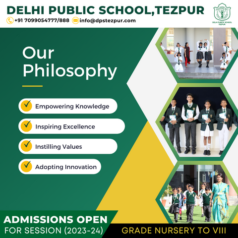 an advertisement for delhi public school in tezpur