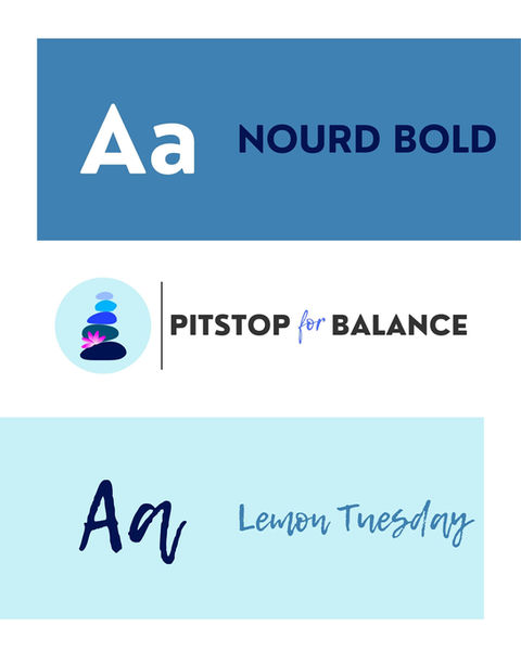 a logo for a company called pitstop for balance