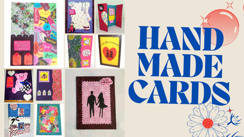 a collage of cards with the words hand made cards on the bottom