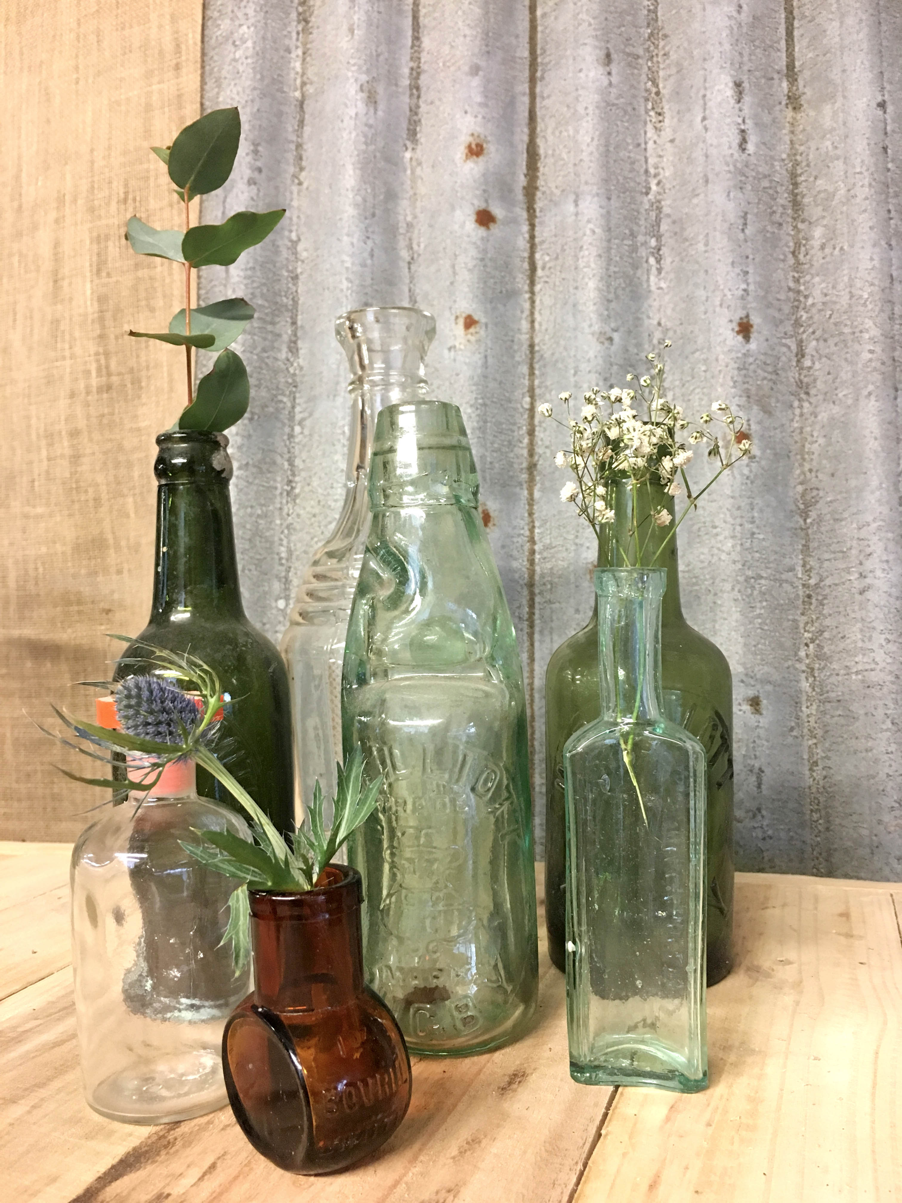 Vintage Glass Bottles £1.50 each
