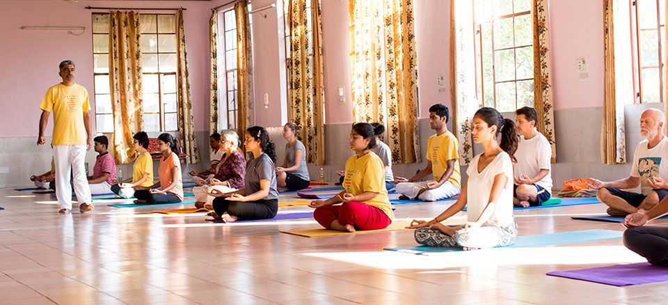 Group yoga class