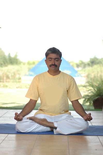 Arun in a Meditative pose. Dhyana, the goal of all yogic practices