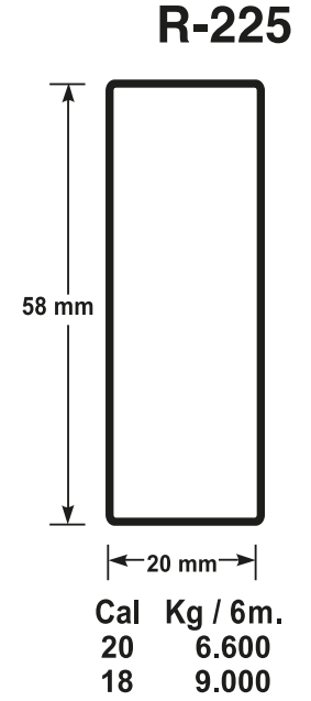 Miniatura: Perfil Tubular R-225