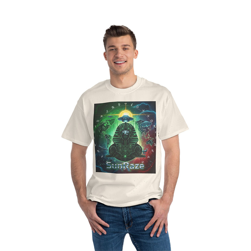 縮圖：Cosmic  Alien Art T-Shirt, SunRaze Apparel, Sci-Fi Short-Sleeve Shirt
