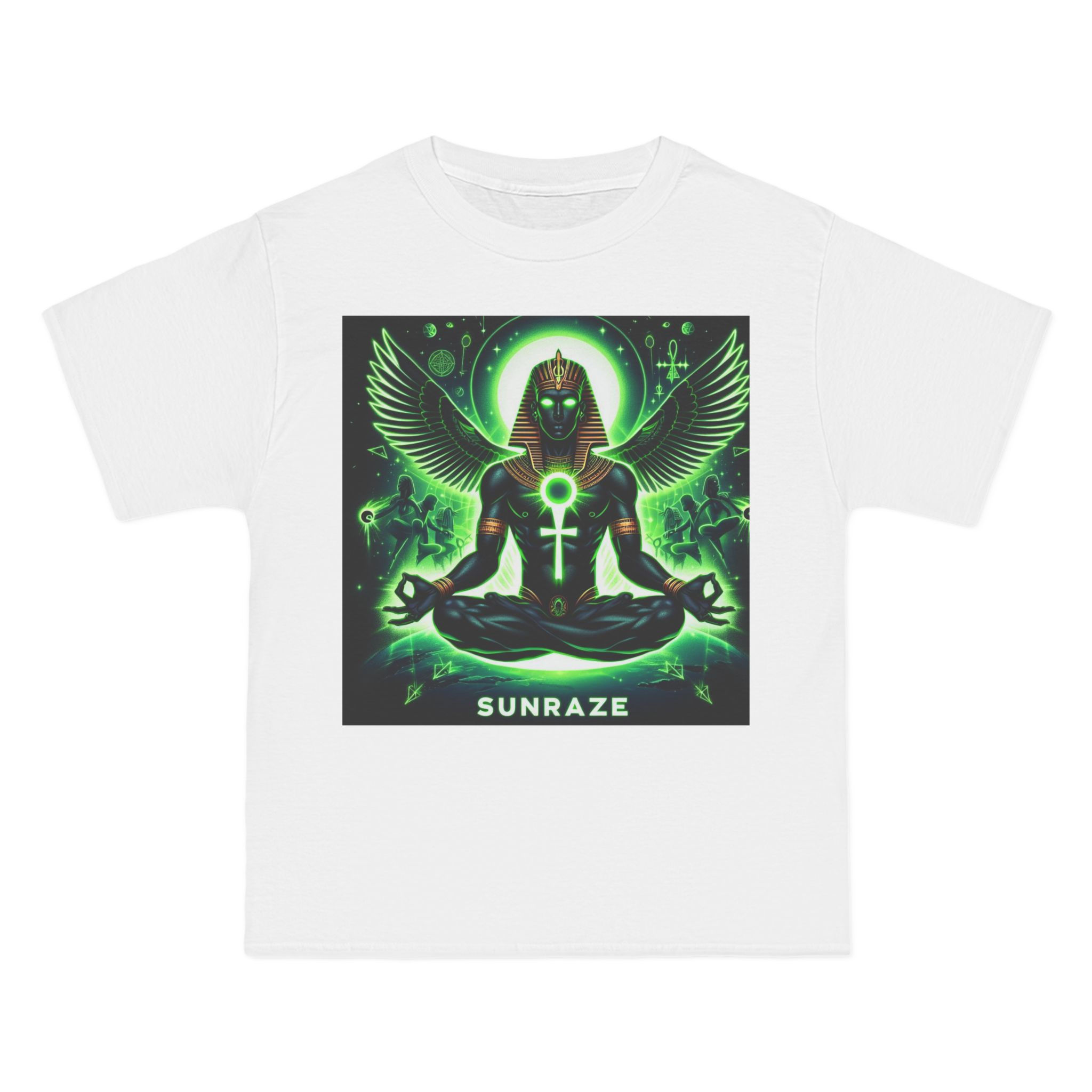 Sunraze Cosmic Enlightenment TShirt - Short Sleeve Graphic Tee with Alien Design