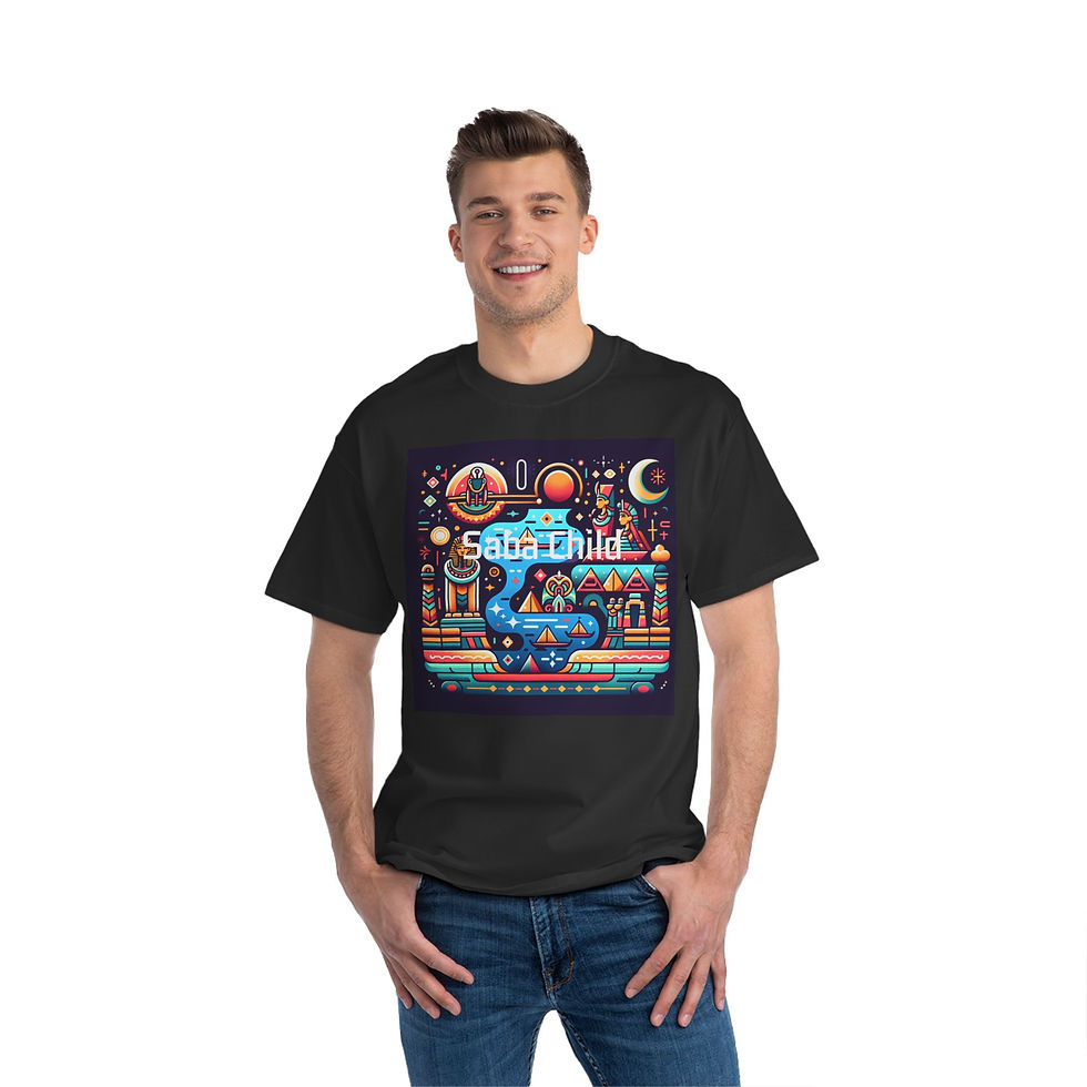 Thumbnail: SunRaze Colorful Graphic T-Shirt - "Saba Child" Design