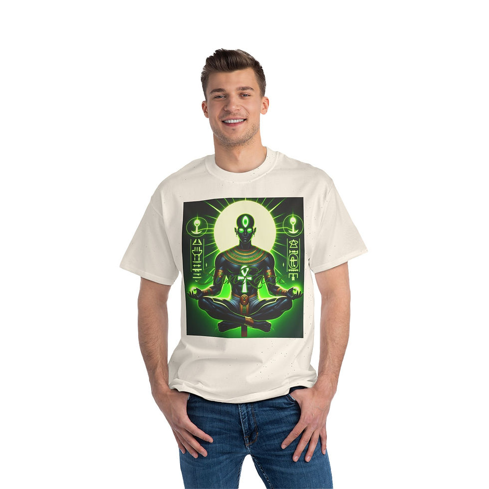 Thumbnail: Cosmic Vibes Short-Sleeve T-Shirt | Meditative Energy & Mystical Design