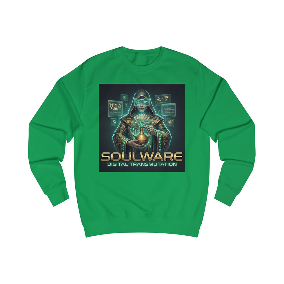Miniature : Soulware Sweatshirt — 'SOULWARE Digital Transmutation' Cyber Mystic by SunRaze