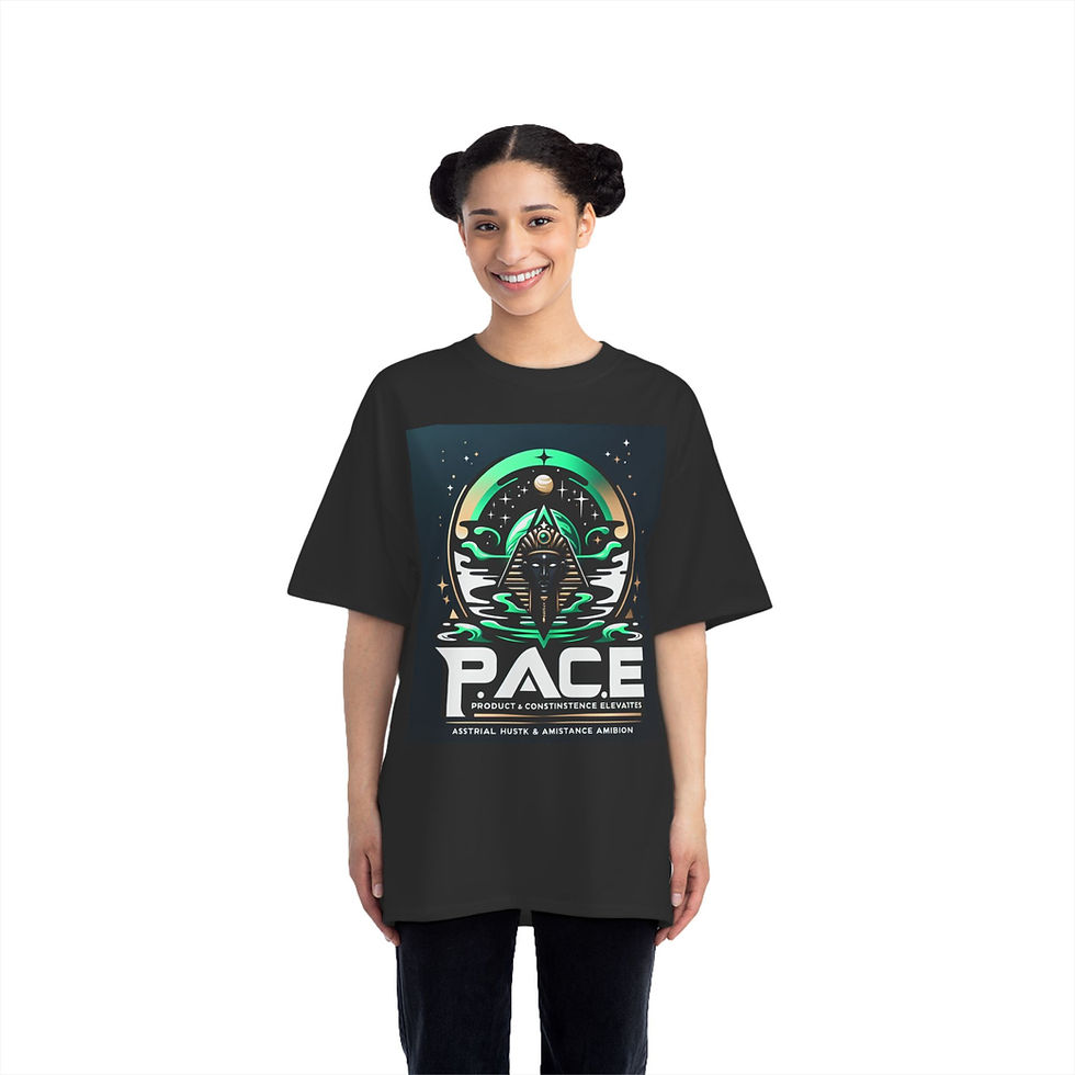 Thumbnail: Space-Inspired Short-Sleeve T-Shirt - PACE & SunRaze Design