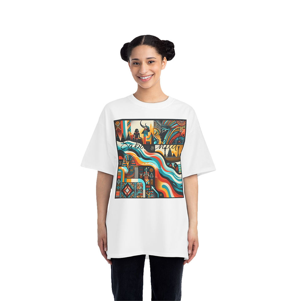 Miniature : Artistic Short-Sleeve T-Shirt - 'SunRaze' Design