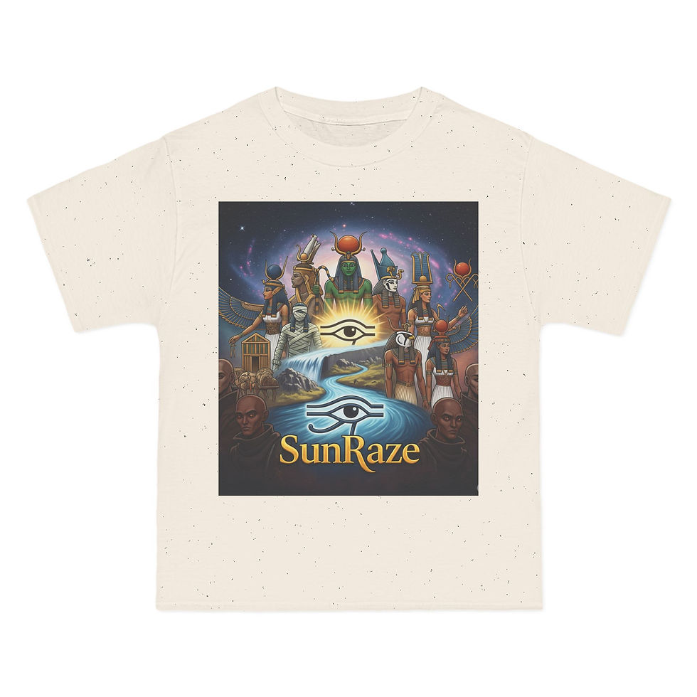 Thumbnail: Cosmic Art T-Shirt - Vibrant SunRaze Design, Ideal for Everyday Wear,