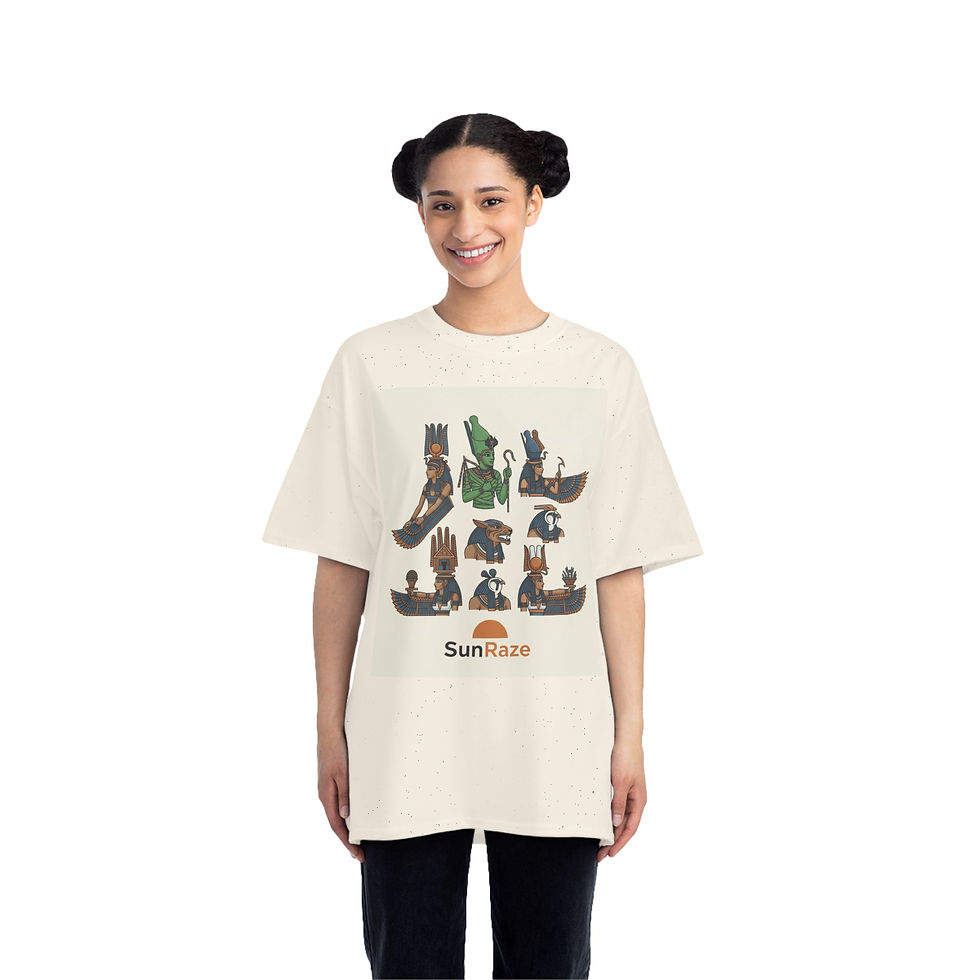 Thumbnail: Vibrant Graphic Tee - Egyptian Art T-Shirt, Unique Casual Wear