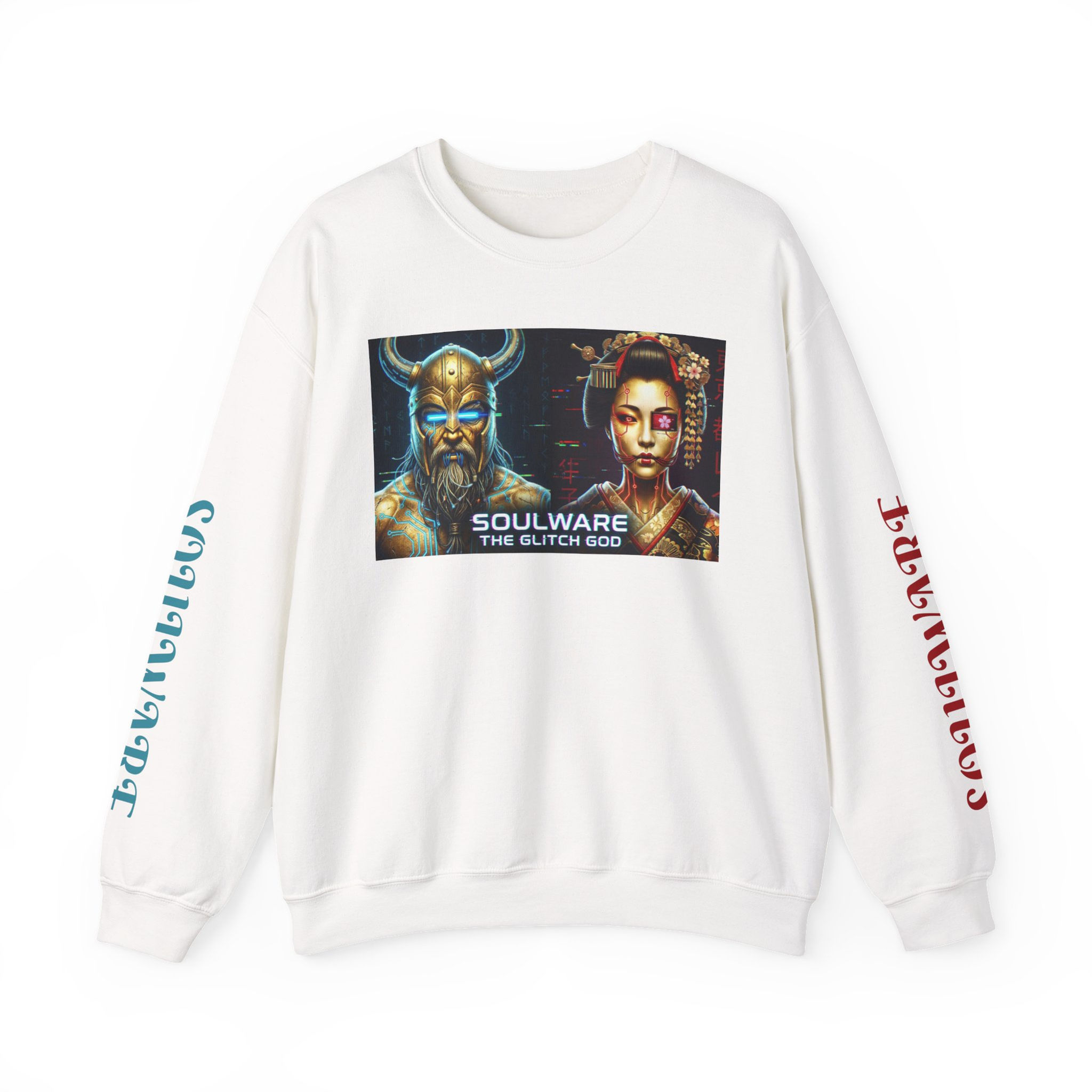Crewneck Sweatshirt — Soulware “The Glitch God” Graphic