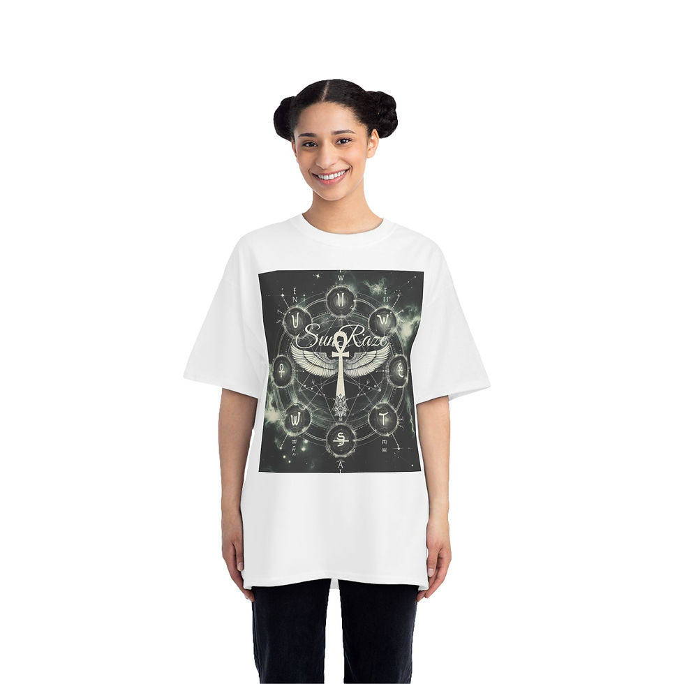 Thumbnail: Cosmic Ankh Graphic T-Shirt for Spiritual Seekers