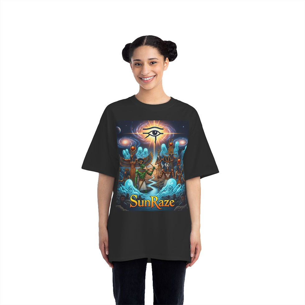Thumbnail: Cosmic-Themed Short-Sleeve T-Shirt | SunRaze Graphic Tee, Unisex Casual Wear
