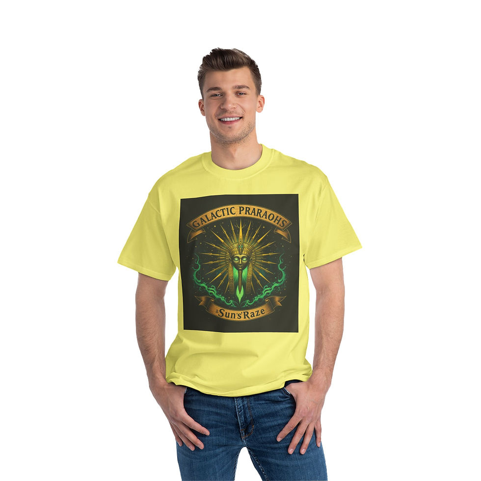 Thumbnail: Galactic Pharaohs Short-Sleeve T-Shirt for Cosmic Enthusiasts - SunsRaze Design