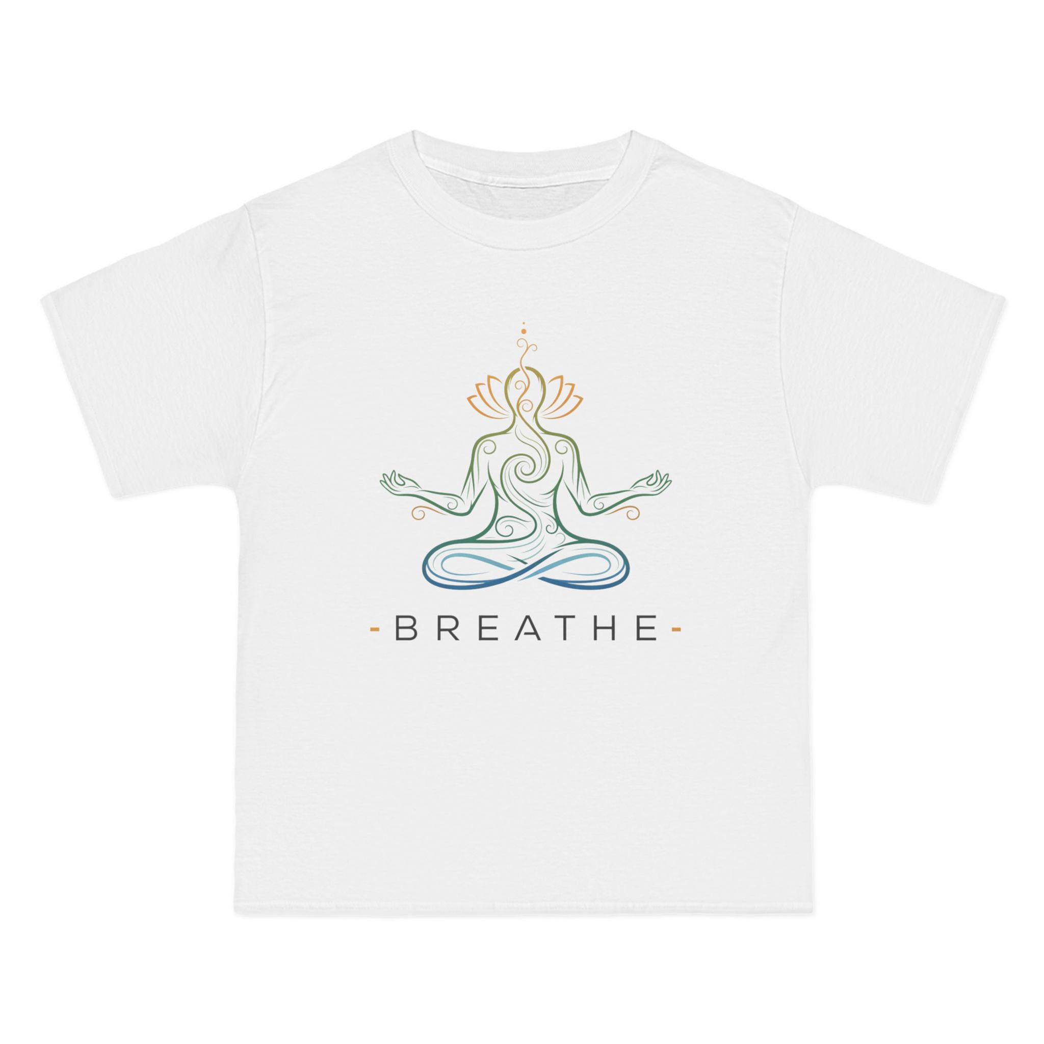 Mindful Breathe Short-Sleeve T-Shirt, Yoga Tee, Gift for Wellness Enthusiasts