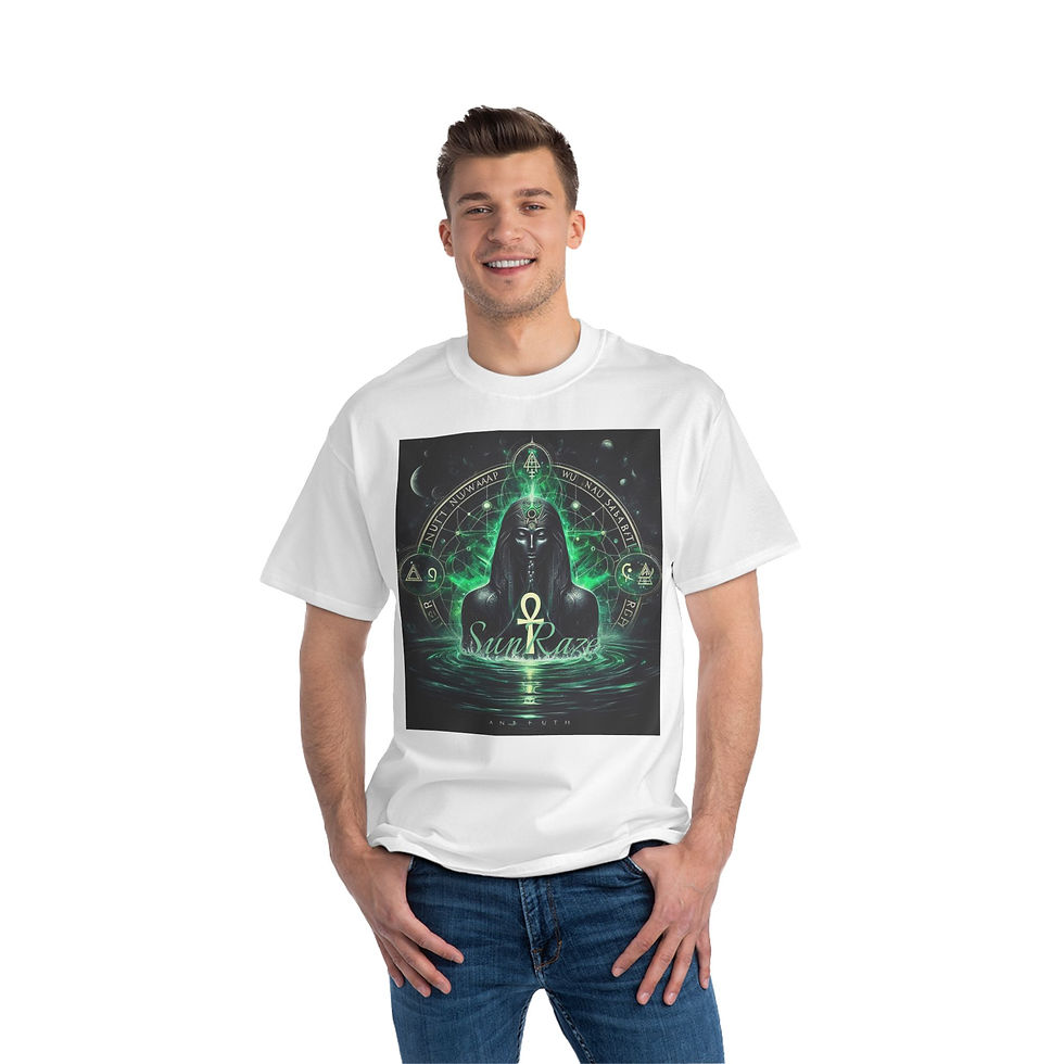 Thumbnail: Mystical Ankh Graphic T-Shirt | SunKaze Design for Spiritual Seekers