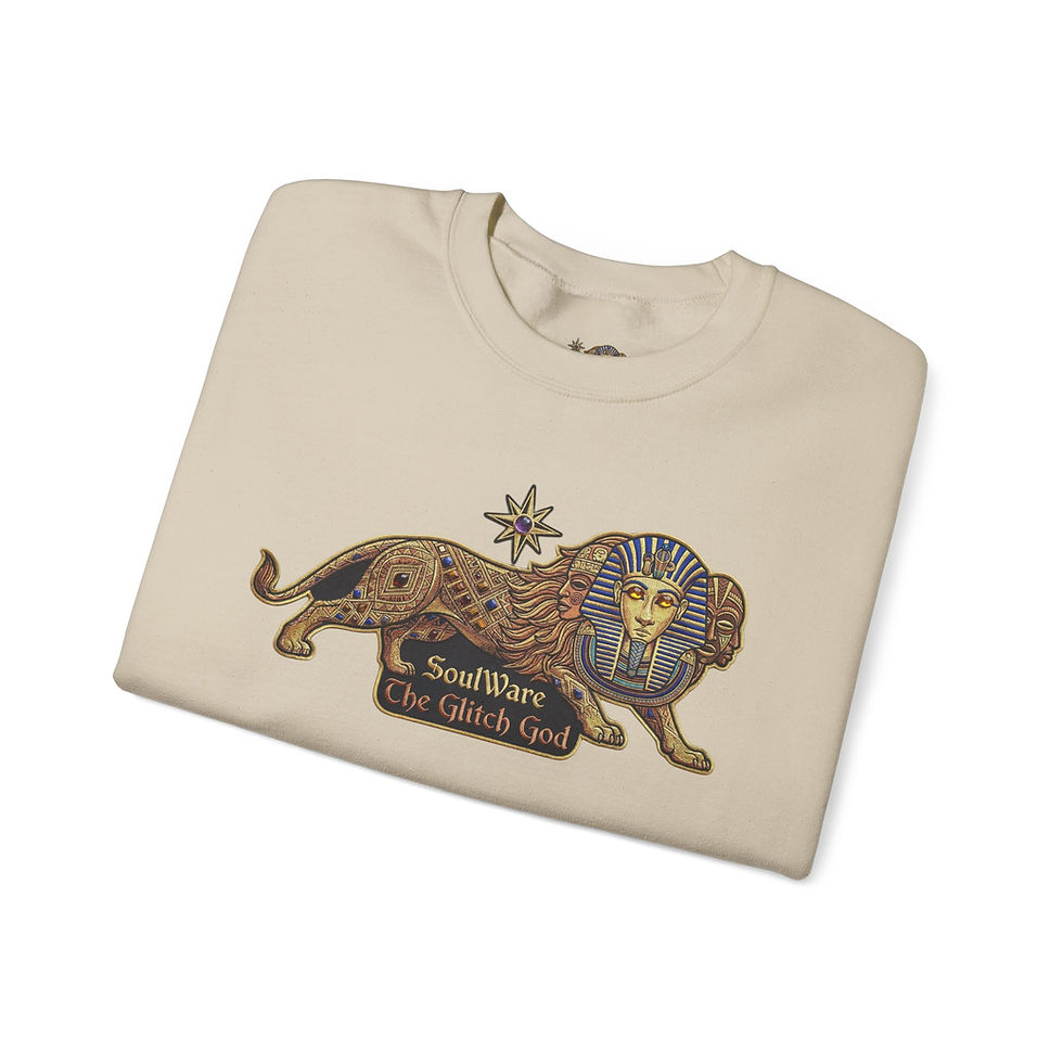 Thumbnail: Esoteric Lion  Sweatshirt – "SoulWare The Glitch Gang" Retro Mystic Design