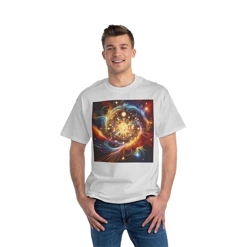 Thumbnail: Vibrant Graphic T-Shirt, Cosmic Art Tee, Festival Wear, Gift for Space Lovers