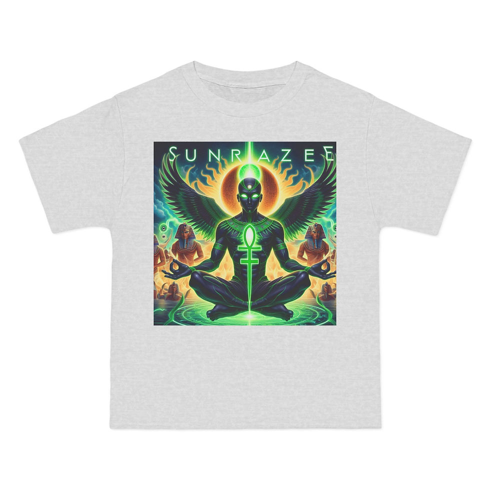 Thumbnail: Sunrazee Alien Meditation Graphic Tee -  for Cosmic Enthusiasts