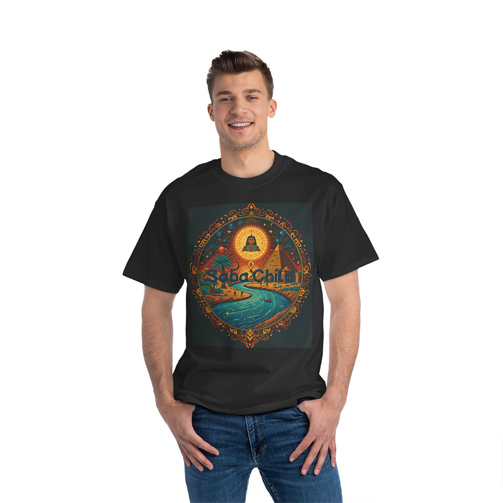 Thumbnail: SunRaze Bohemian Short-Sleeve T-Shirt with Spiritual Design