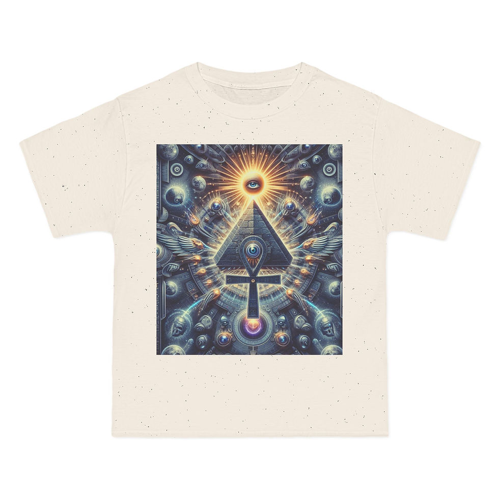 Thumbnail: Psychedelic SunRaze Short-Sleeve T-Shirt - Bohemian Vibes for Festival Lovers