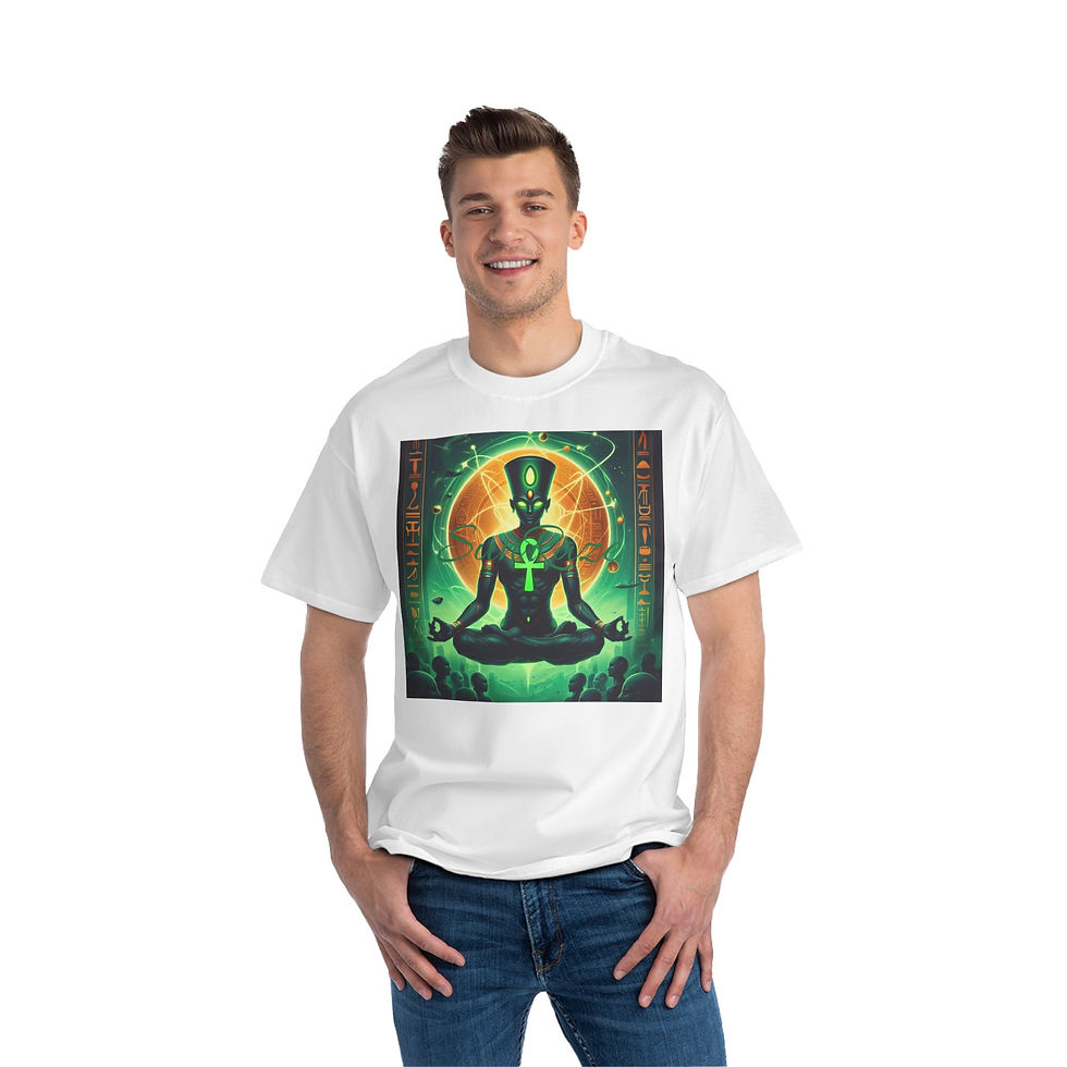 Thumbnail: Mystical Egyptian Graphic T-Shirt - Unisex Beefy-T® with Ankh Design