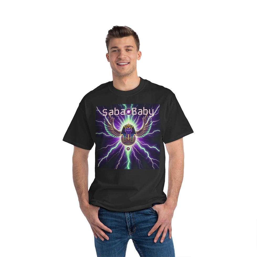 縮圖：SabaBaby Graphic Tee - Electric Wings & Sunraze Back Design