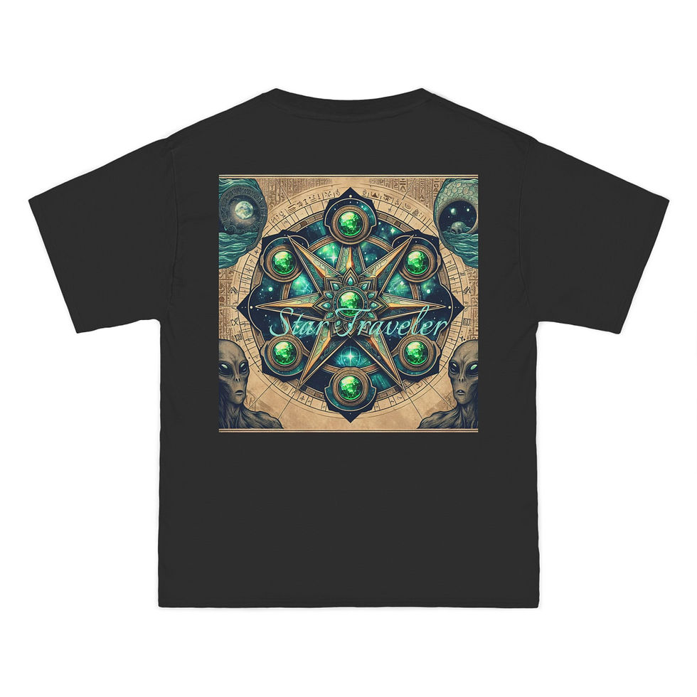 Thumbnail: Sunraze Cosmic Graphic Tee - Unisex Short-Sleeve T-Shirt for Spiritual Travelers