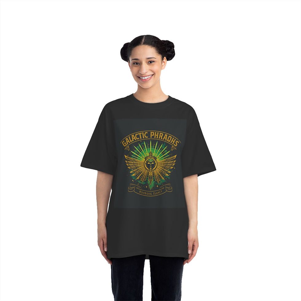 Thumbnail: Galactic Pharaohs Graphic T-Shirt - Short-Sleeve, Unisex, Cosmic Design