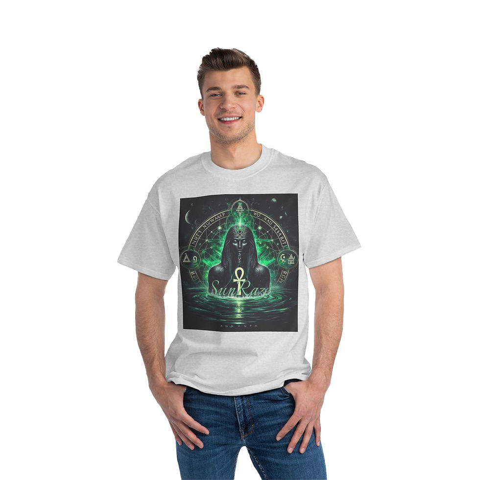 Thumbnail: Mystical Ankh Graphic T-Shirt | SunKaze Design for Spiritual Seekers