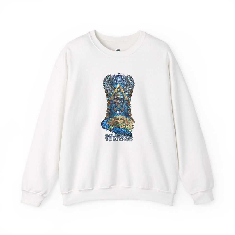 Thumbnail: Mystic Pharaoh Crewneck Sweatshirt — Egyptian Guardian Graphic