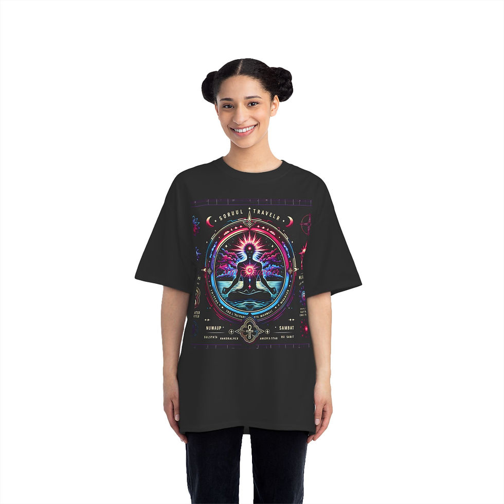 Thumbnail: Mystical Cosmic Traveler T-Shirt - Spiritual Meditation Art