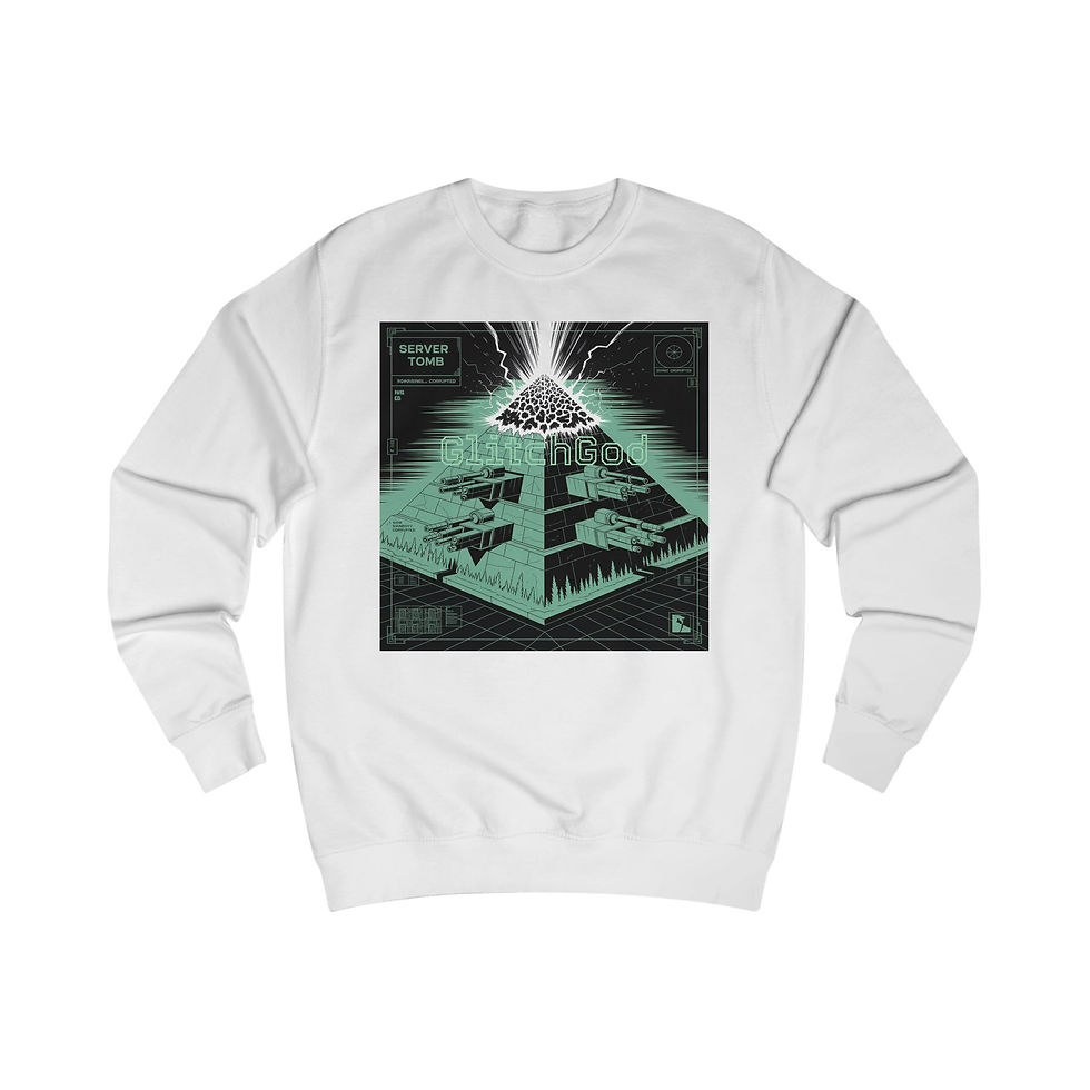 Thumbnail: SunRaze Pyramid Graphic Sweatshirt — Retro Sci‑Fi Maze Design
