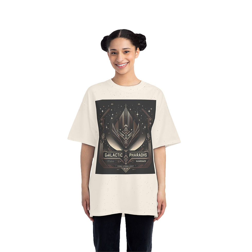 Thumbnail: Galactic Pharaohs Short-Sleeve T-Shirt for Space Lovers | SunRaze Graphic Tee