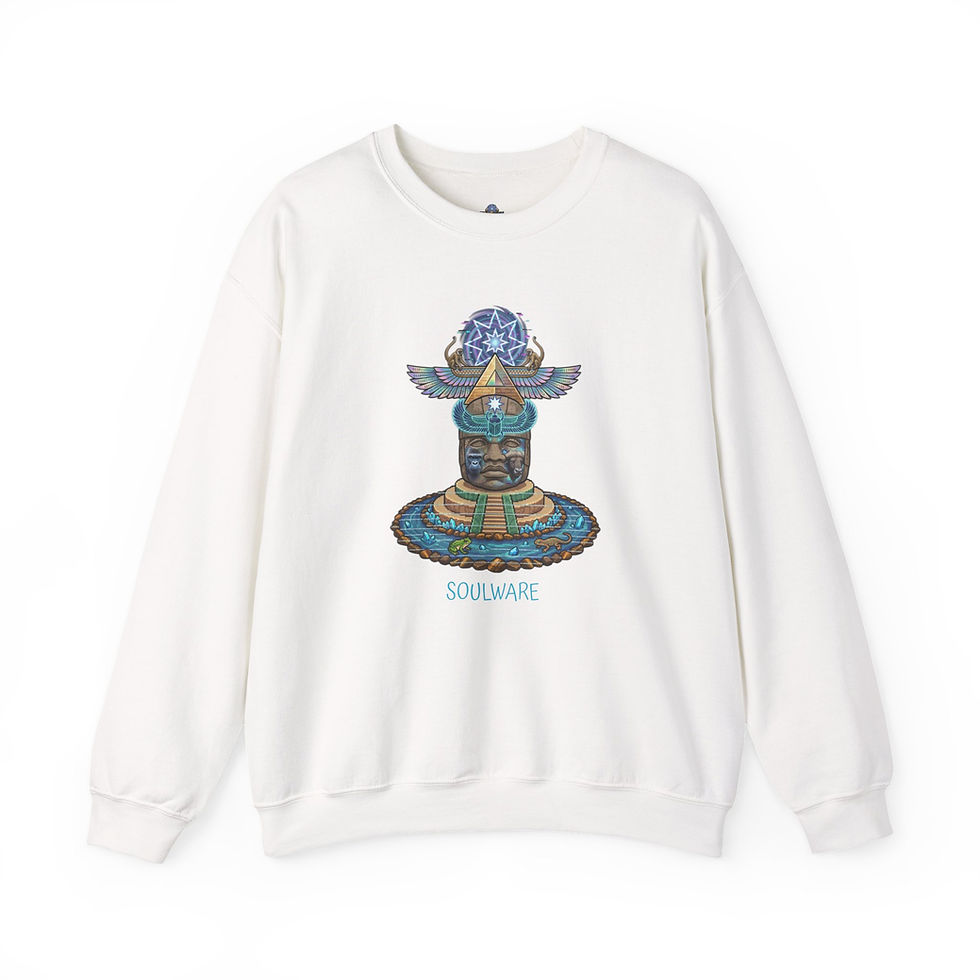 Thumbnail: Mystic Serpent Totem Crewneck Sweatshirt — Soulware Graphic Sweatshirt