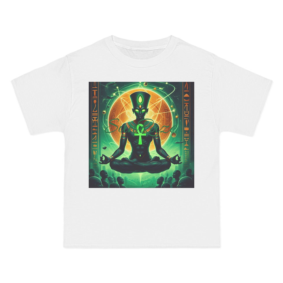 Thumbnail: Mystical Egyptian Graphic T-Shirt - Unisex Beefy-T® with Ankh Design
