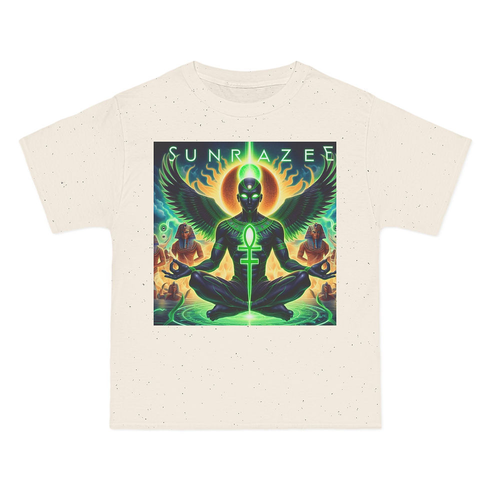 Thumbnail: Sunrazee Alien Meditation Graphic Tee -  for Cosmic Enthusiasts