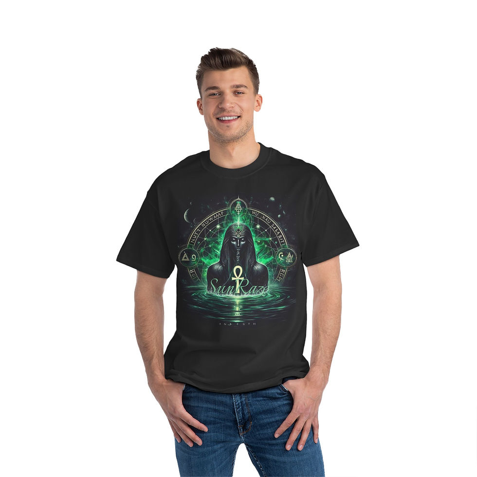 Thumbnail: Mystical Ankh Graphic T-Shirt | SunKaze Design for Spiritual Seekers