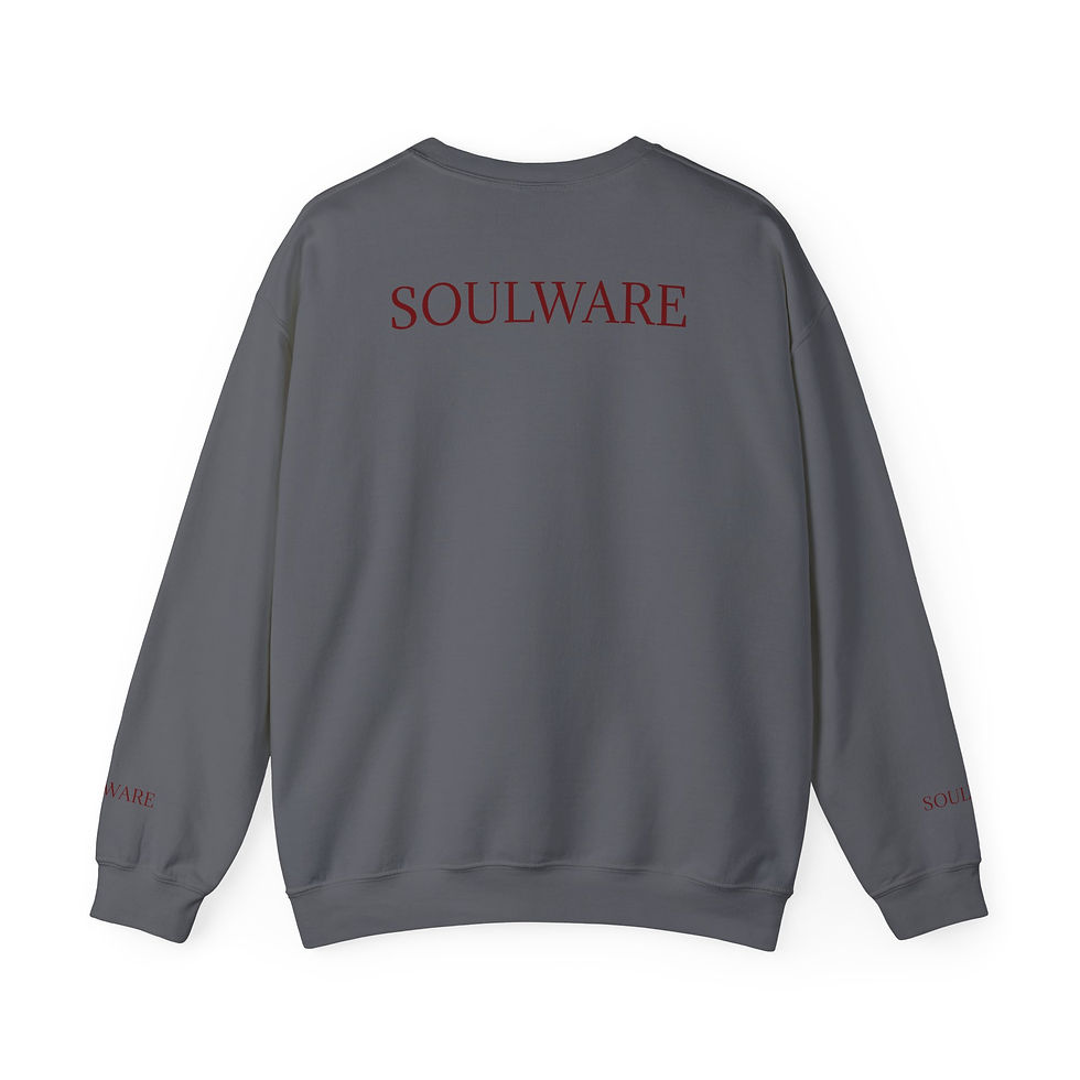 Thumbnail: Crewneck Sweatshirt - 'Soulware' Pharaoh Mask Graphic