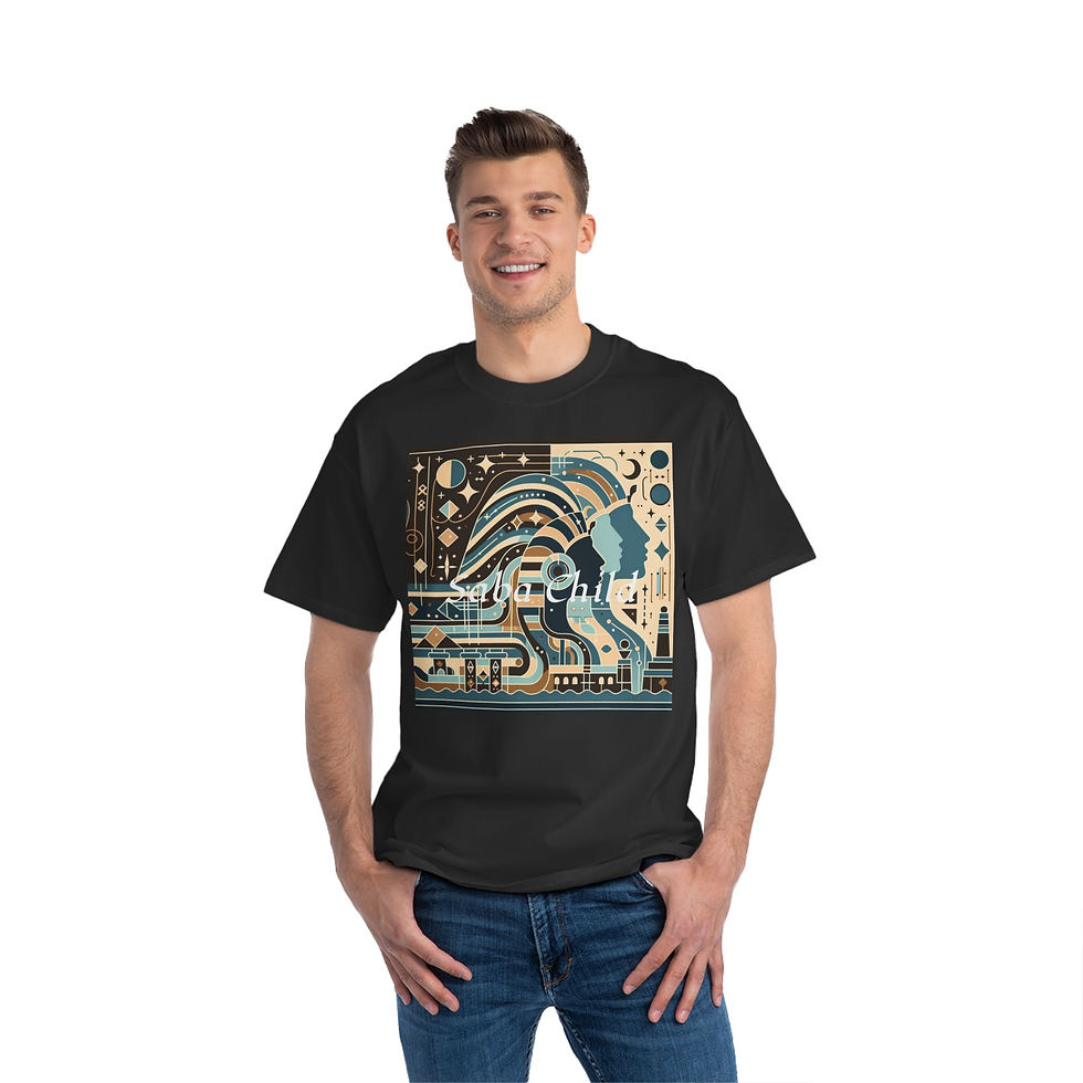 Thumbnail: SunRaze Short-Sleeve T-Shirt -  Space Vibes, Unisex Tee for Astrology Lovers