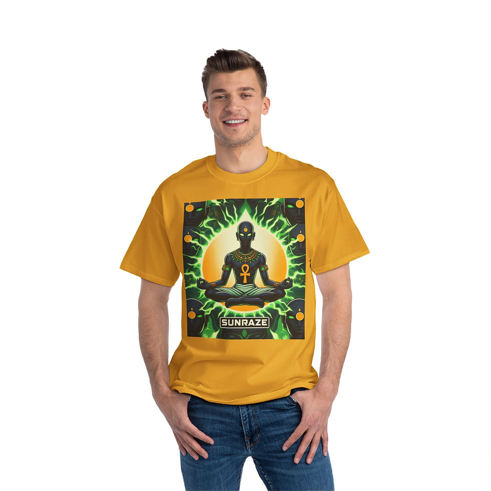 Thumbnail: Sunraze Cosmic Graphic T-Shirt - Spiritual Awakening Design