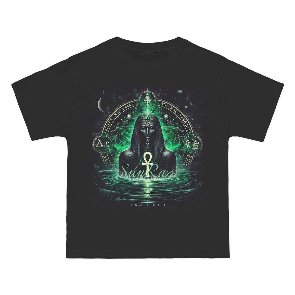 Thumbnail: Mystical Ankh Graphic T-Shirt | SunKaze Design for Spiritual Seekers